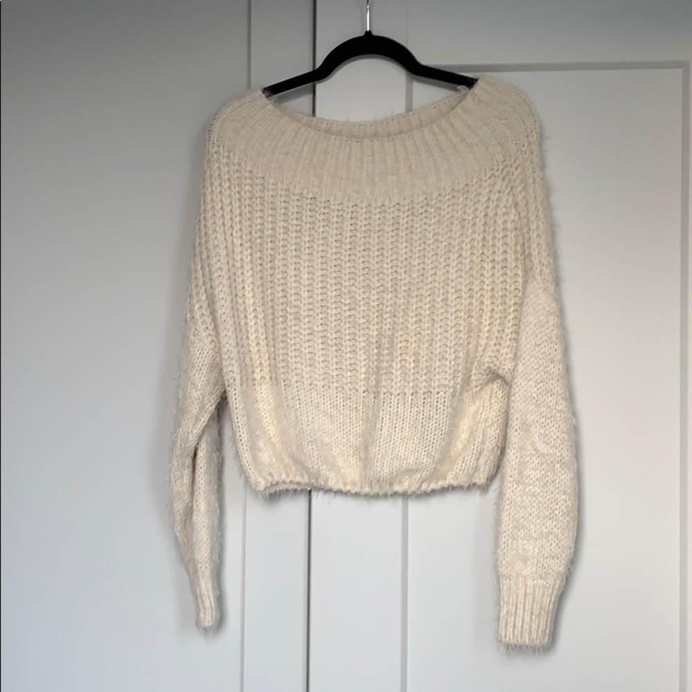 Wide neck cozy sweater